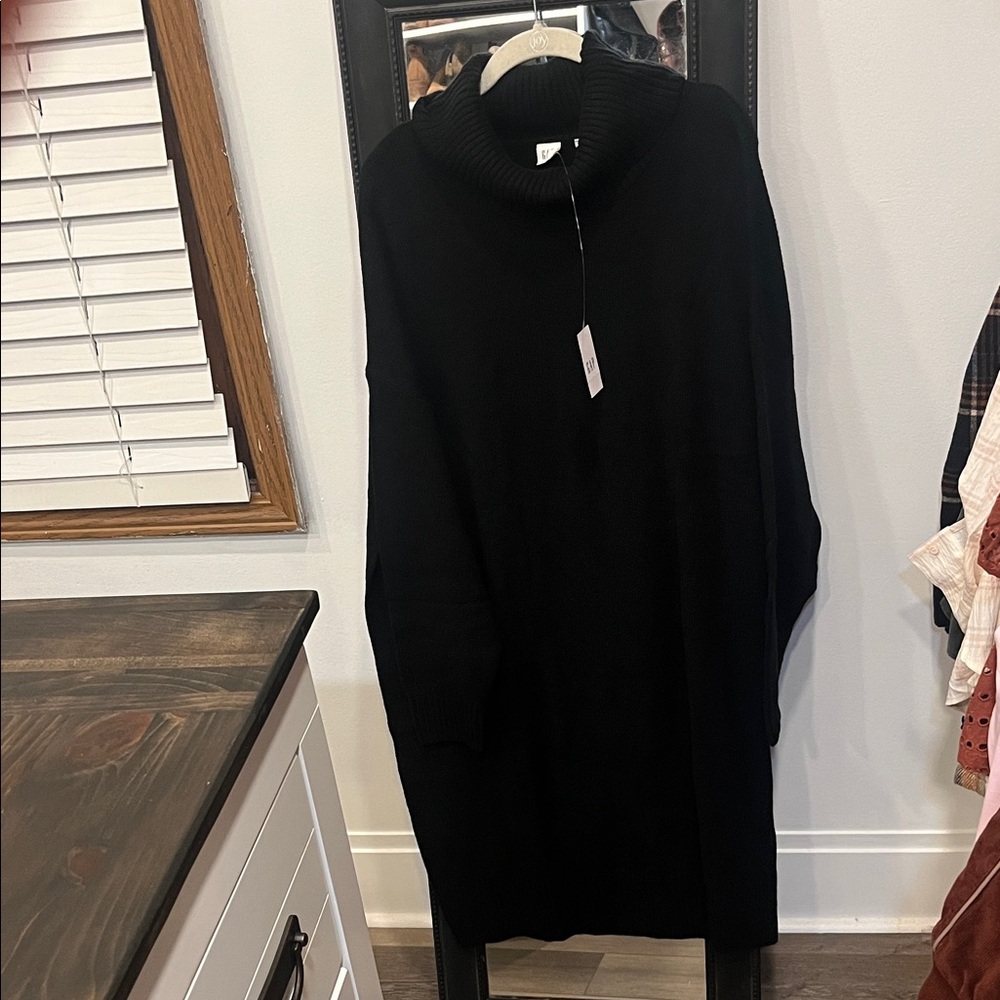 GAP Black Turtleneck Sweater Dress